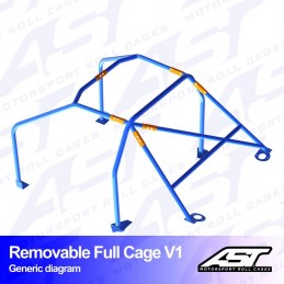 Arceau de Sécurité BMW (E34) 5-Series 4-doors Sedan RWD REMOVABLE FULL CAGE V1
