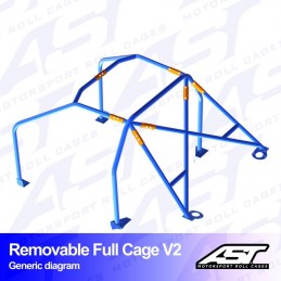 Arceau de Sécurité CITROËN C2 (Phase 1/2 ) 3-doors Hatchback REMOVABLE FULL CAGE V2