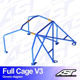 Arceau de Sécurité Renault Megane (Phase 3) 3-doors Hatchback FULL CAGE V3