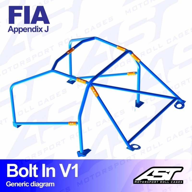 Arceau de Sécurité FIAT Punto (Type 188) 3-doors Hatchback FWD BOLT IN V1 Arceau de Sécurité FIAT Punto (Type 188) 3-doors Hatchback FWD BOLT IN V1
