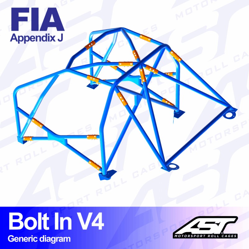 Arceau de Sécurité FIAT Punto (Type 188) 3-doors Hatchback FWD BOLT IN V4 Arceau de Sécurité FIAT Punto (Type 188) 3-doors Hatchback FWD BOLT IN V4