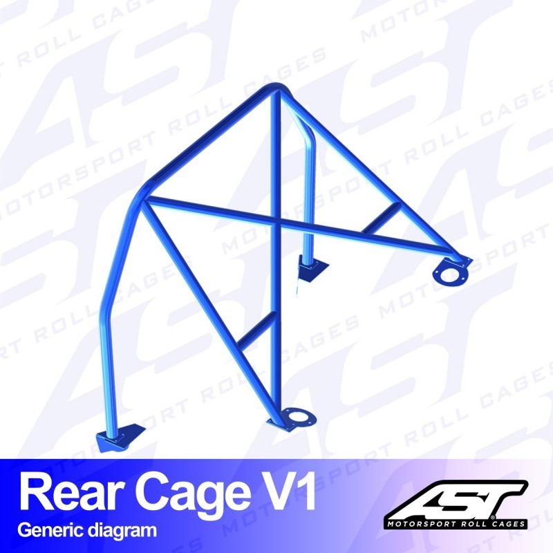 Demi-Arceau BMW (E46) 3-Series 3-doors Compact RWD REAR CAGE V1 Demi-Arceau BMW (E46) 3-Series 3-doors Compact RWD REAR CAGE V1