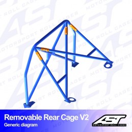 Demi-Arceau FORD Focus (Mk2) 3-doors Hatchback FWD REMOVABLE REAR CAGE V2