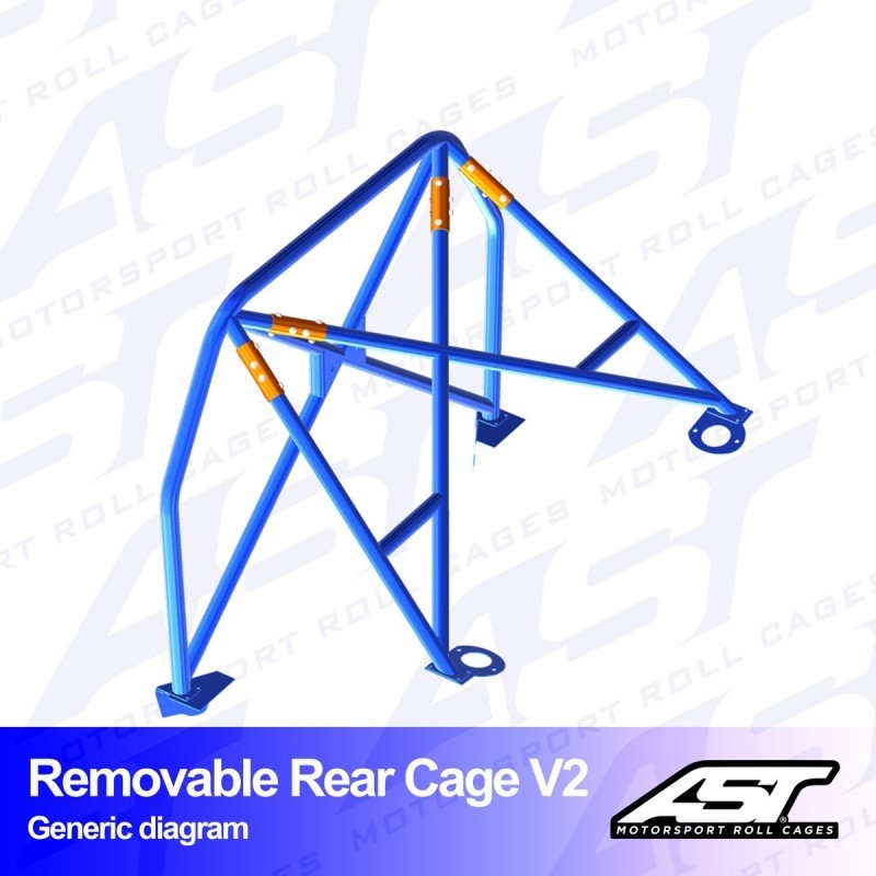 Demi-Arceau HYUNDAI I30 (PDE/PDEN) 5-doors Hatchback REMOVABLE REAR CAGE V2 Demi-Arceau HYUNDAI I30 (PDE/PDEN) 5-doors Hatchback REMOVABLE REAR CAGE V2