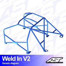 Arceau de Sécurité AUDI A3 / S3 (8L) 3-doors Hatchback FWD WELD IN V2