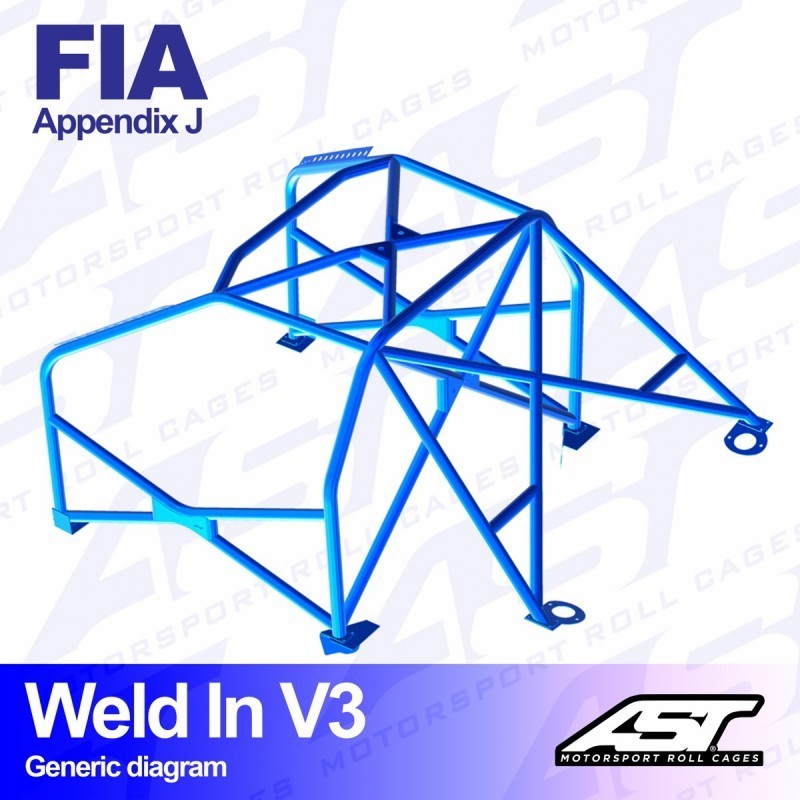 Arceau de Sécurité VOLVO 142 2-door Coupe WELD IN V3 Arceau de Sécurité VOLVO 142 2-door Coupe WELD IN V3