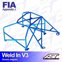 Arceau de Sécurité OPEL Astra (F) 3-doors Hatchback WELD IN V3
