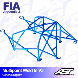 Arceau de Sécurité MAZDA RX-8 (SE3P) 4-doors Coupe MULTIPOINT WELD IN V3