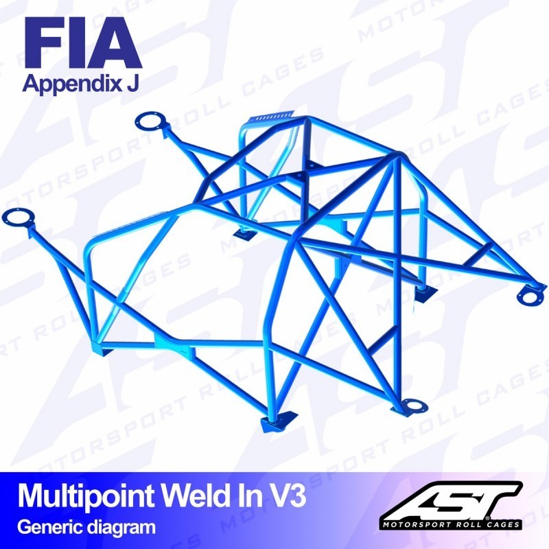 Arceau de Sécurité AUDI A3 / S3 (8P) 3-doors Hatchback Quattro MULTIPOINT WELD IN V3 Arceau de Sécurité AUDI A3 / S3 (8P) 3-doors Hatchback Quattro MULTIPOINT WELD IN V3
