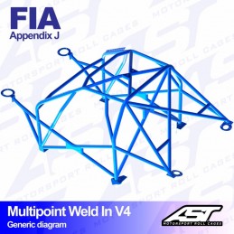 Arceau de Sécurité CITROËN AX (Phase 1/2 ) 3-doors Hatchback MULTIPOINT WELD IN V4