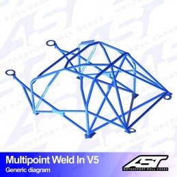 Arceau de Sécurité AUDI A1 (8X) 3-doors Hatchback FWD MULTIPOINT WELD IN V5