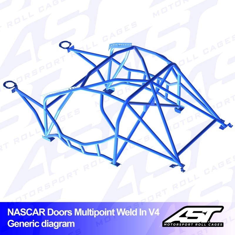 Arceau de Sécurité NISSAN Silvia (PS13) 3-doors Hatchback MULTIPOINT WELD IN V4 NASCAR-door pour drift Arceau de Sécurité NISSAN Silvia (PS13) 3-doors Hatchback MULTIPOINT WELD IN V4 NASCAR-door pour drift