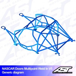 copy of Arceau de Sécurité BMW (E91) 3-Series 5-doors Touring RWD MULTIPOINT WELD IN V5 NASCAR-door pour drift