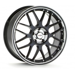 JANTE PLATIN P 61 Noir, bord poli, liseret noir