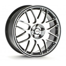 JANTE PLATIN P 61 Noir poli, liseret noir