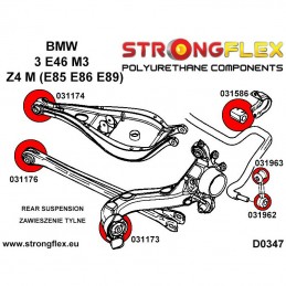 Kit silenblocs E46 M3 chassis complet type Sport 90ShA