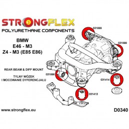 Kit silenblocs E46 M3 chassis complet type Origine 80ShA