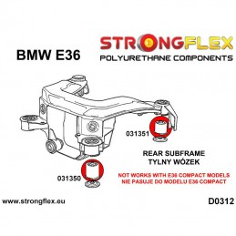 Silentbloc arrière de berceau pour BMW E36