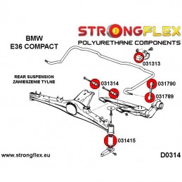 Silentbloc de traverse arrière BMW E36 compact Z3