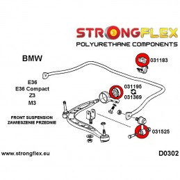 Kit silentblocs chassis complet E36 type sport 90ShA