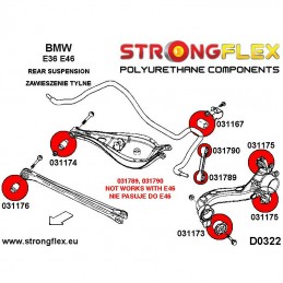Kit silentblocs chassis complet E36 type sport 90ShA