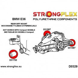 Silentbloc avant de pont E36 type Origine 80ShA