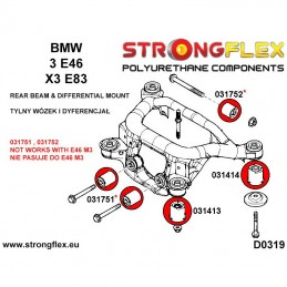 Silentbloc arrière de pont e46 type Sport 90ShA